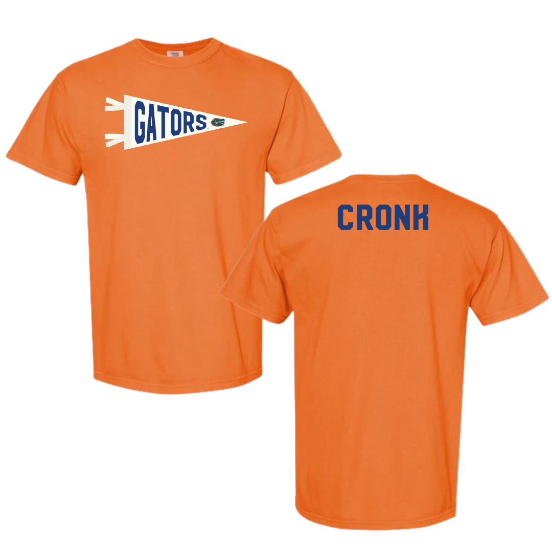 University of Florida Swimming & Diving Orange Pennant Comfort Colors Tee - Micayla Cronk
