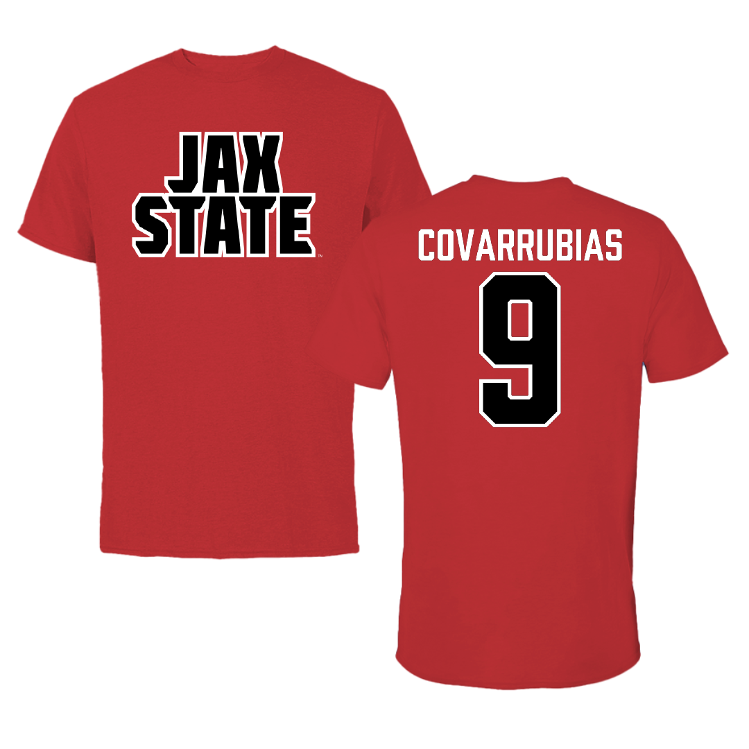 Jacksonville State University Bowling Red Performance Tee - #9 Keyla Covarrubias
