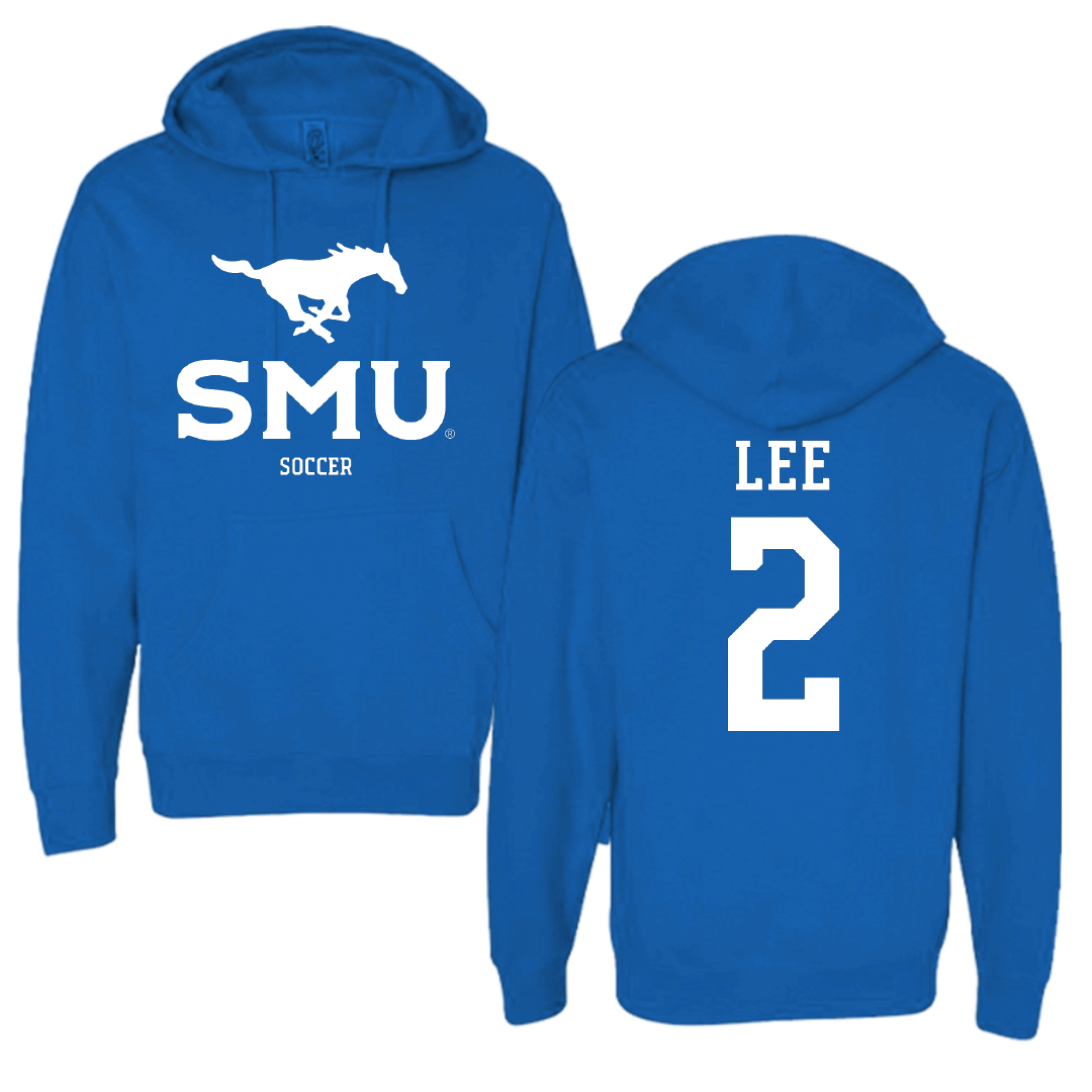 Southern Methodist University Soccer (W) Blue Hoodie - #2 Kaya Lee