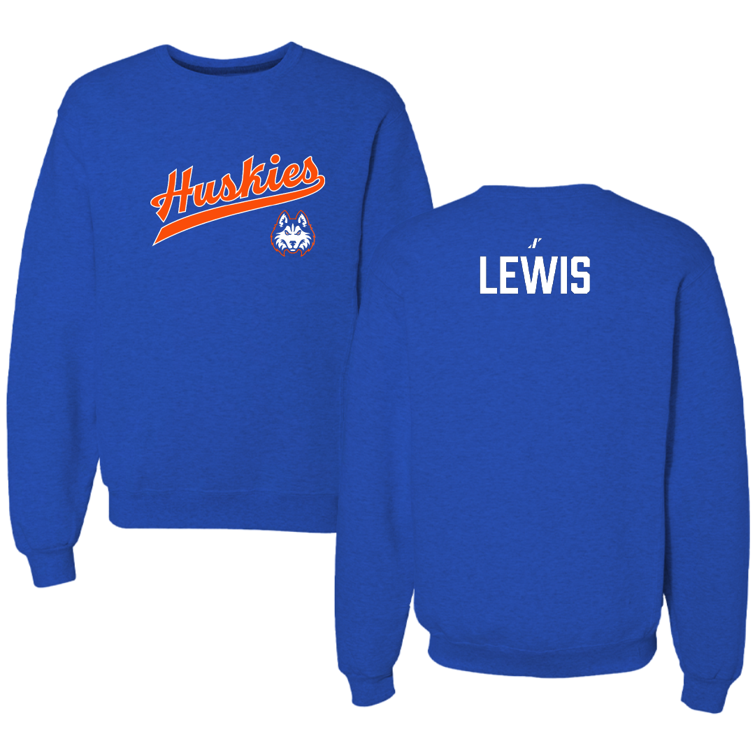 Houston Christian University Football Blue General Crewneck - Darius Lewis