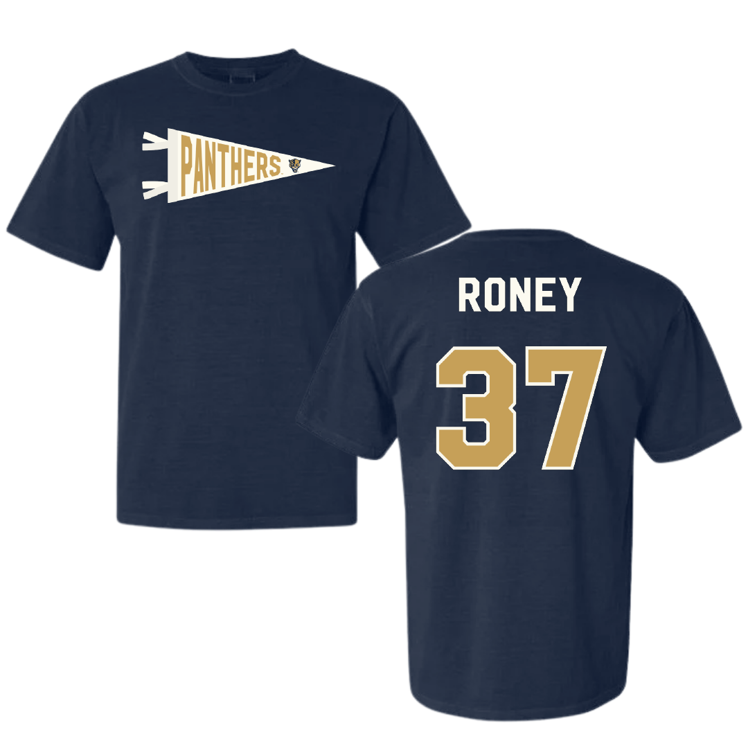 Florida International University Baseball Navy Pennant Comfort Colors Tee - #37 Brendan Roney
