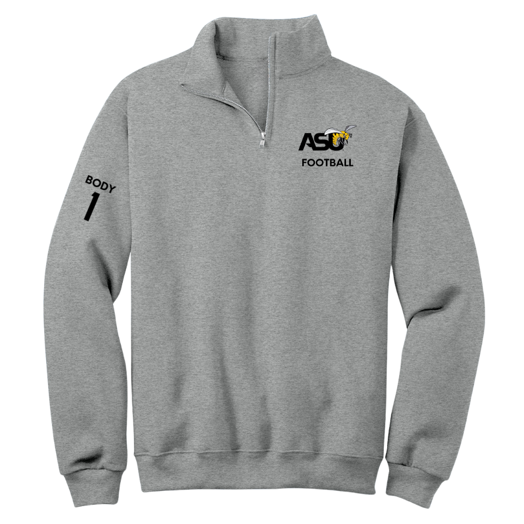 Alabama State University Football Sport Gray Quarter-Zip - #1 Andrew Body