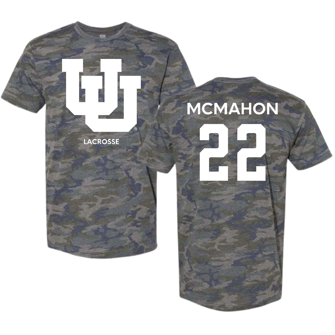 University of Utah Lacrosse (M) Vintage Camo Tee - #22 MJ McMahon