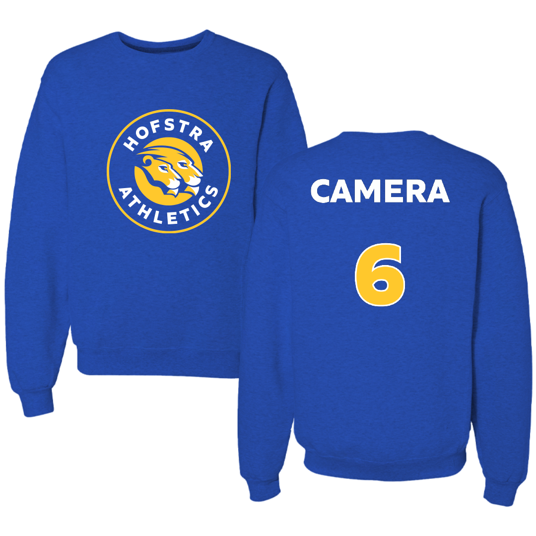 Hofstra University Baseball Blue Crewneck - #6 Dom Camera