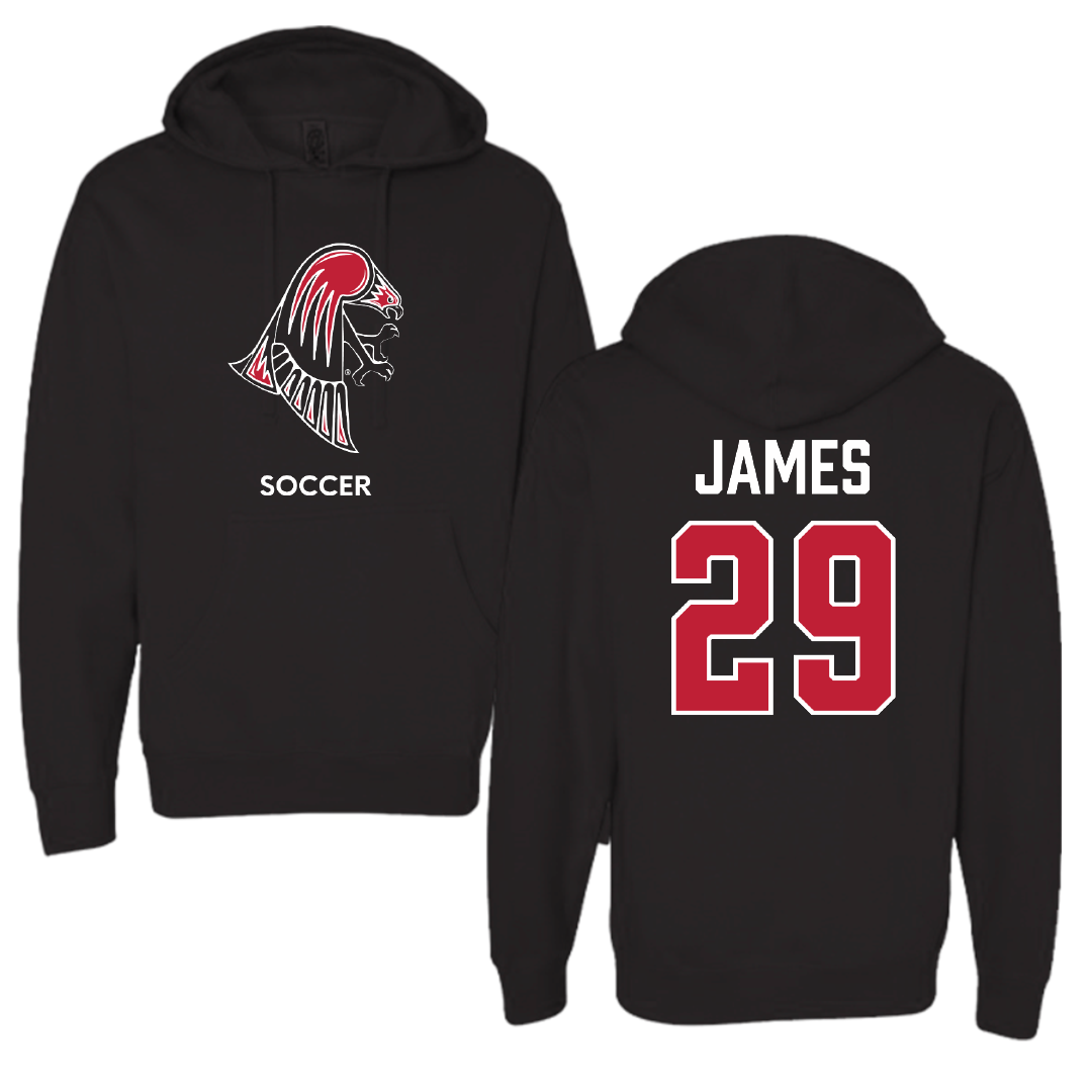 University of Wisconsin-River Falls Soccer (W) Black Hoodie - #29 Haley James