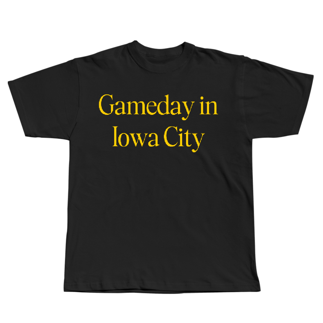 University of Iowa Baseball Black Gameday Tee - #43 Bryson Walker
