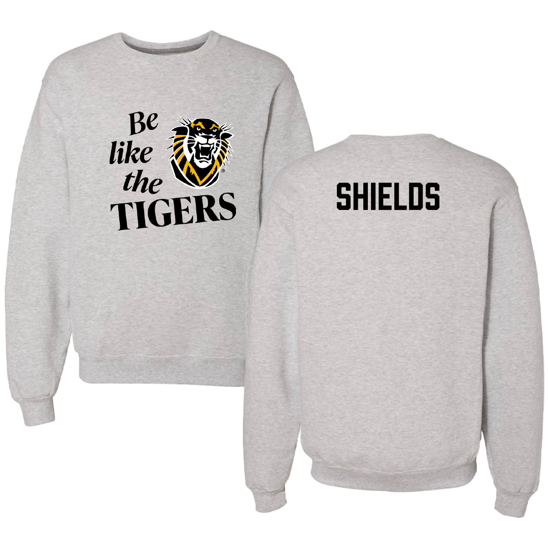 Fort Hays State University Wrestling (M) Light Gray Be Like Us Crewneck - Aiden Shields