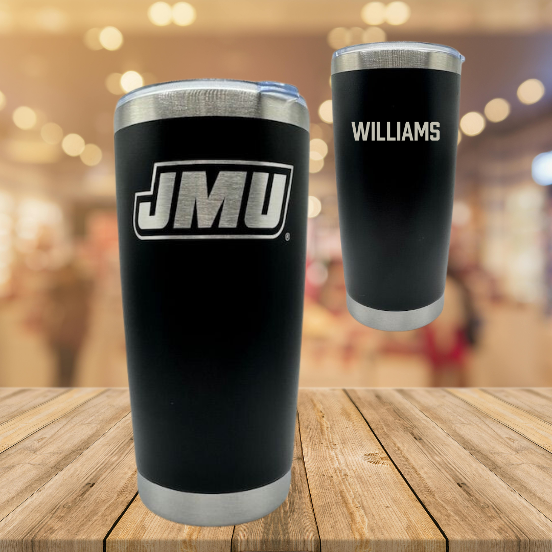 James Madison University Tennis Black Stainless Steel Tumbler - Sophie Williams