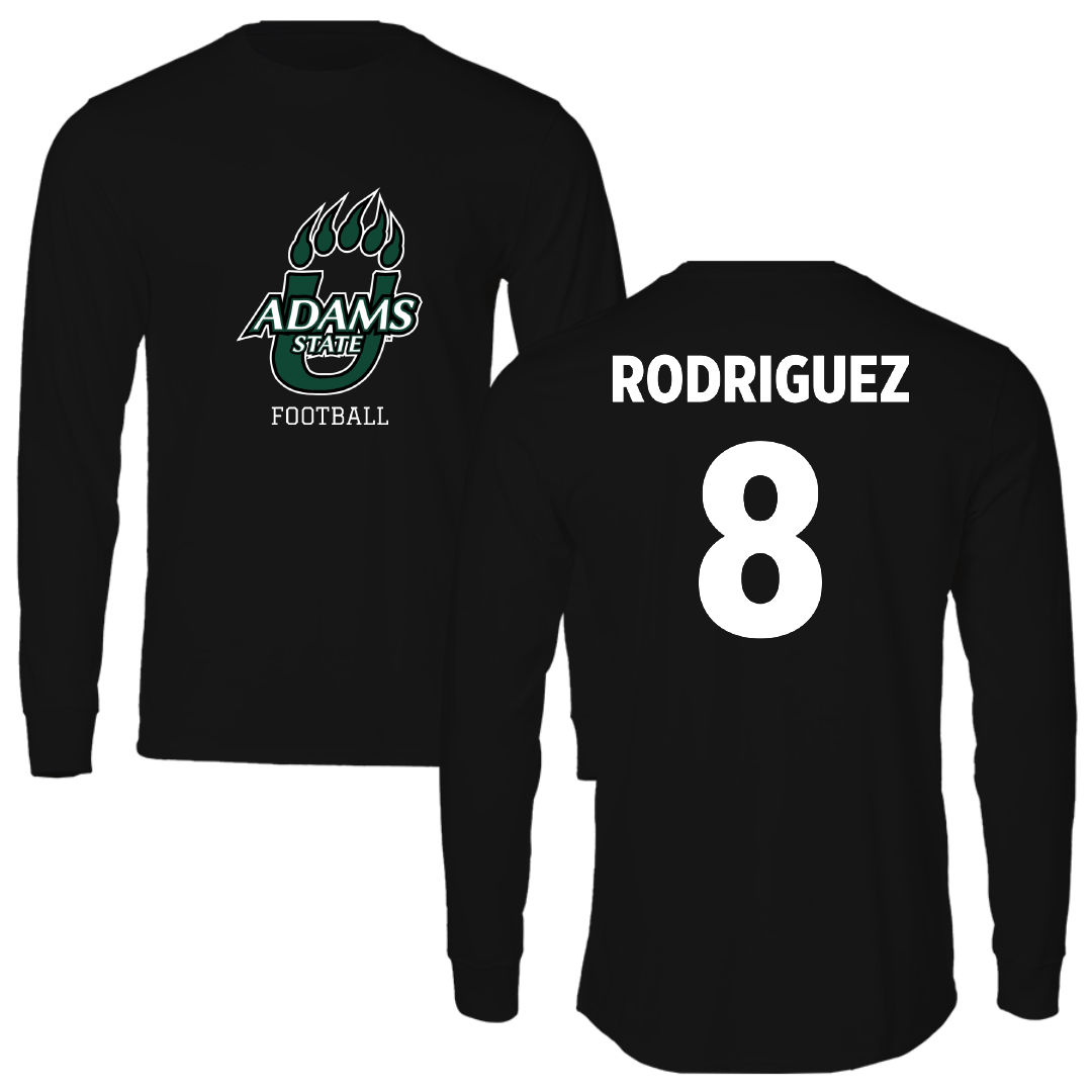Adams State University Football Black State Long Sleeve - #8 Benjamin Rodriguez