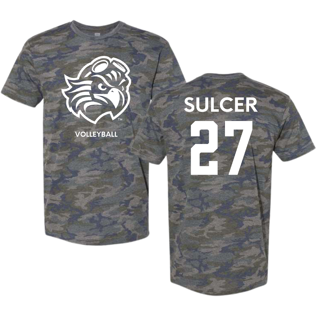University of Tennessee at Martin Volleyball (W) Vintage Camo Tee - #27 Dylan Sulcer