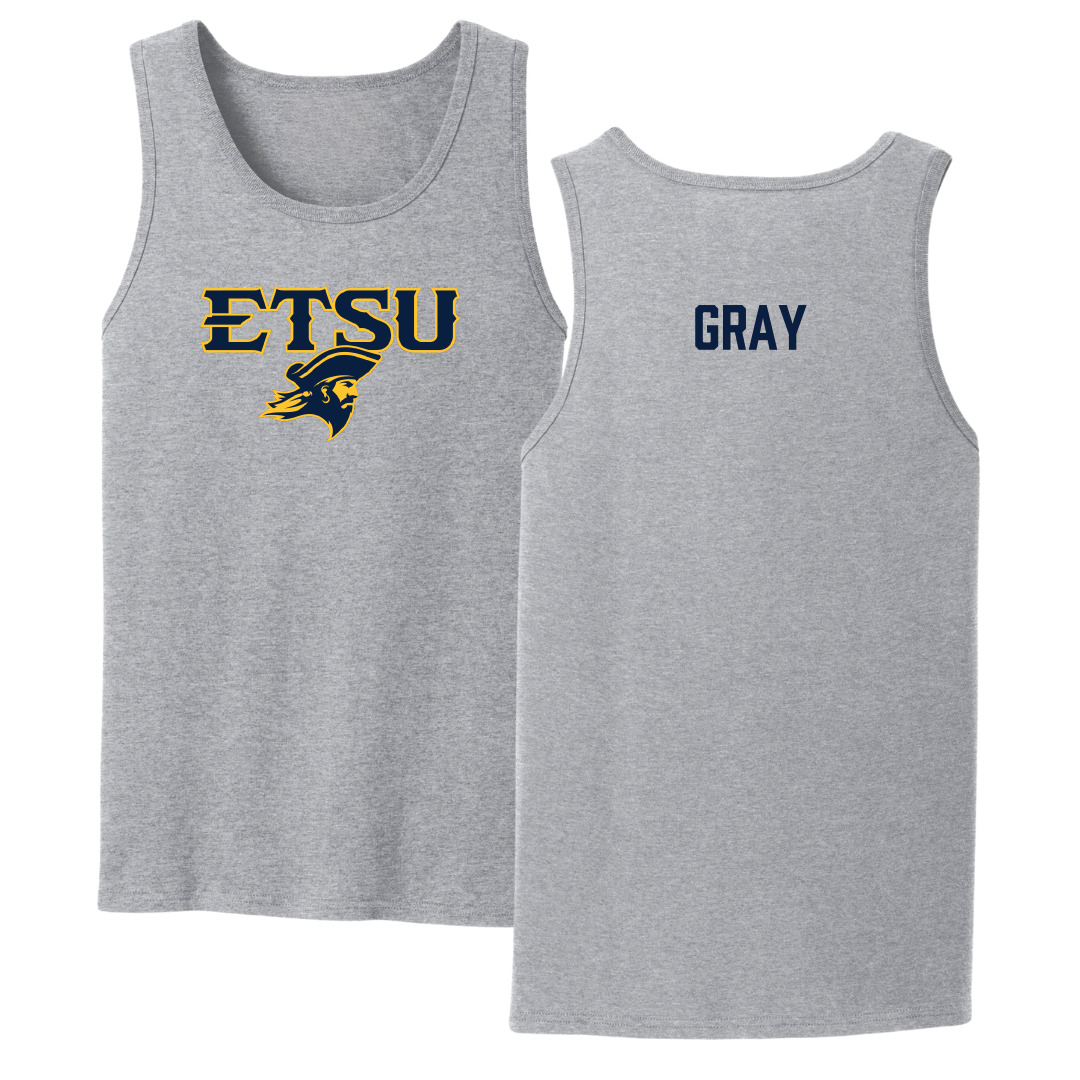 East Tennessee State University TF and XC Sport Gray Tank Top - Bonita Gray