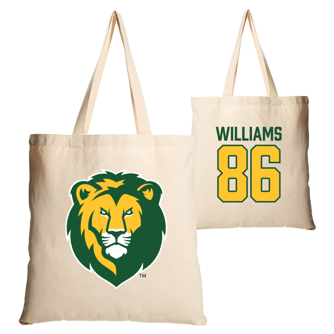 Southeastern Louisiana University Football Tan Canvas Tote Bag - #86 Mike Williams