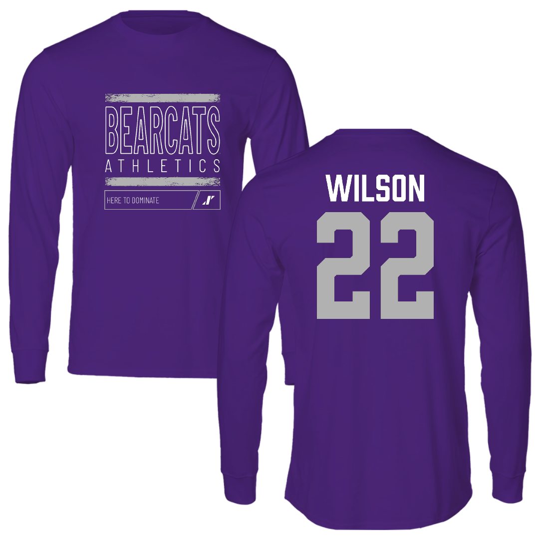 Southwest Baptist University Softball Purple Dominate Long Sleeve - #22 Malea Wilson