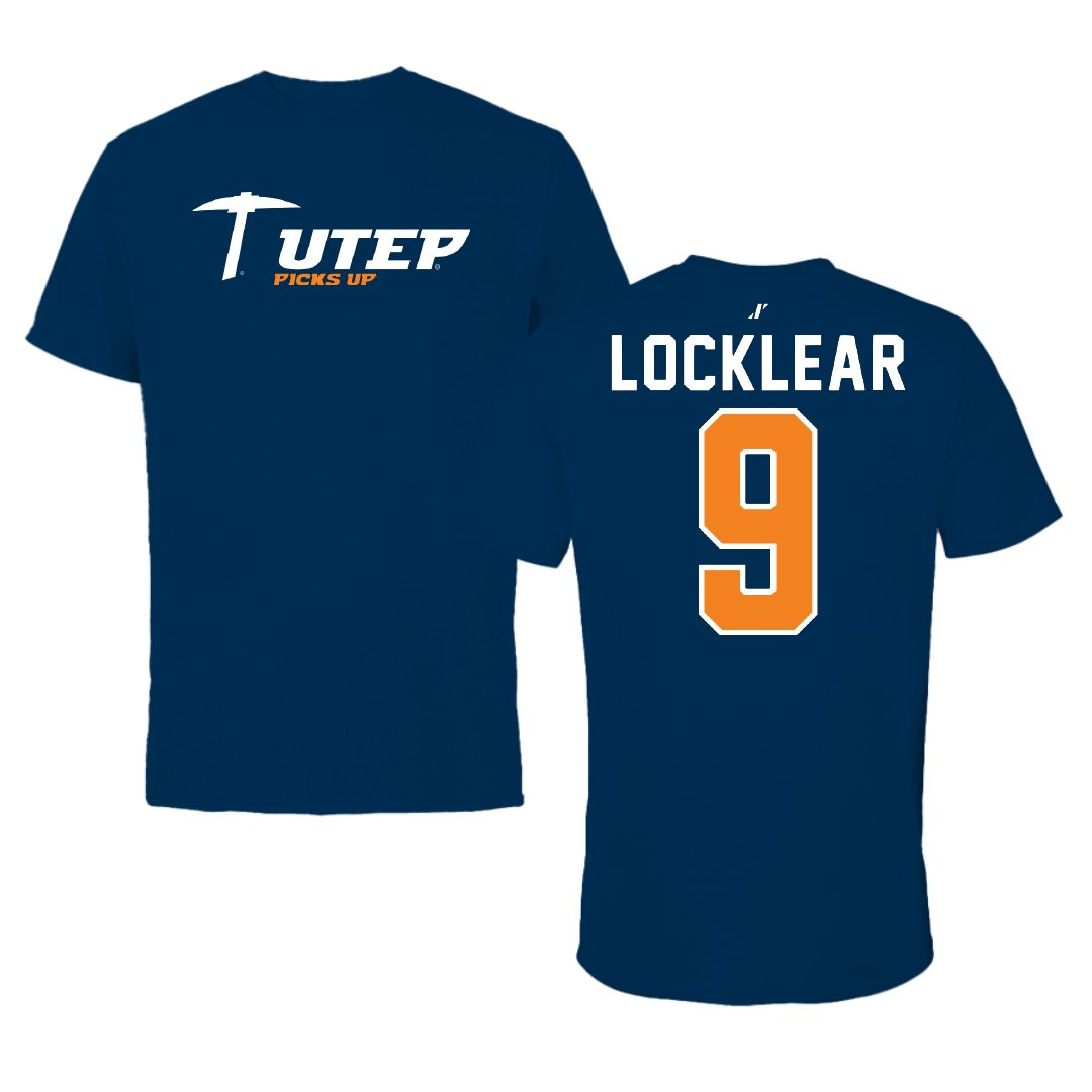 University of Texas at El Paso Football Navy General Performance Tee - #9 Skyler Locklear
