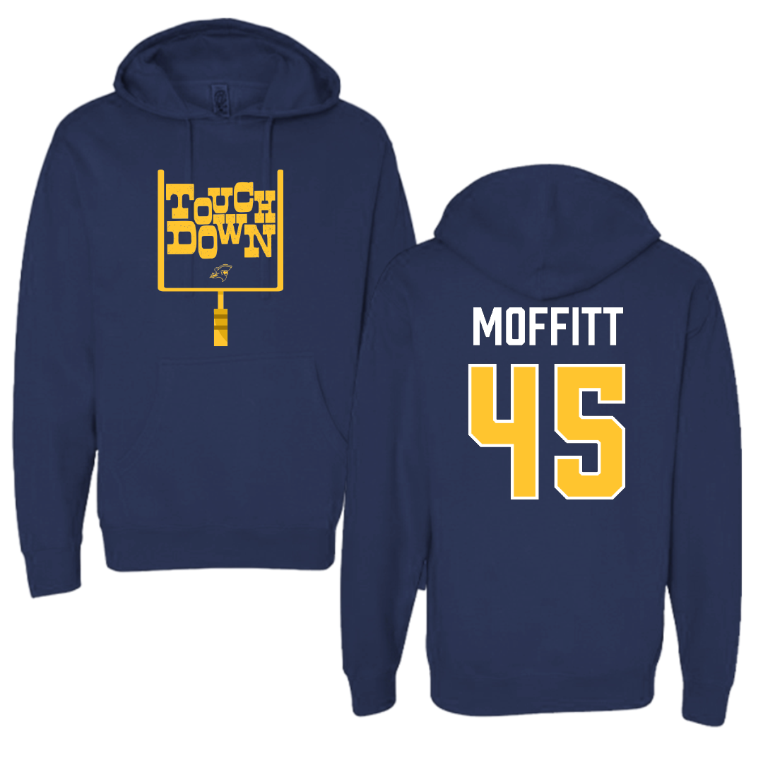 East Tennessee State University Football Navy Touchdown Hoodie - #45 Trevor Moffitt