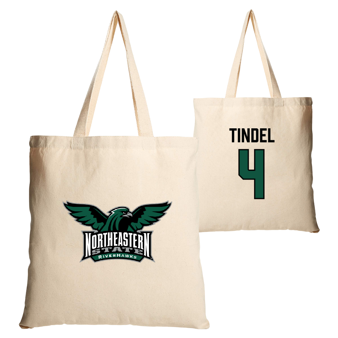 Northeastern State University Softball Tan Canvas Tote Bag - #4 Korynn Tindel