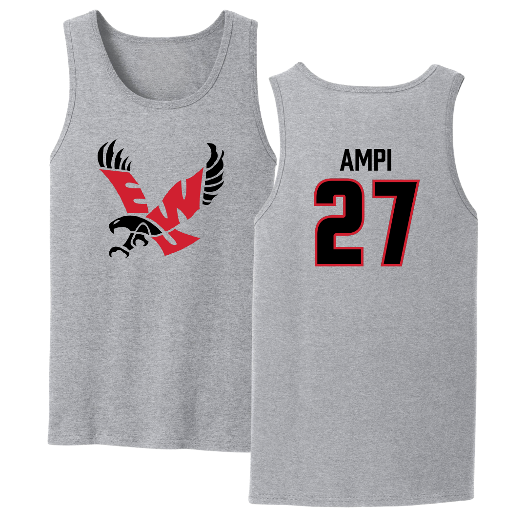 Eastern Washington University Soccer Sport Gray Tank Top - #27 Ryanne Ampi