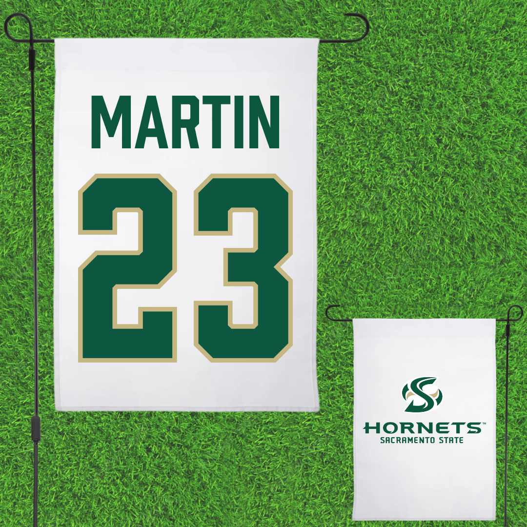 Sacramento State University Basketball (W) White Garden Flag - #23 Jaydia Martin