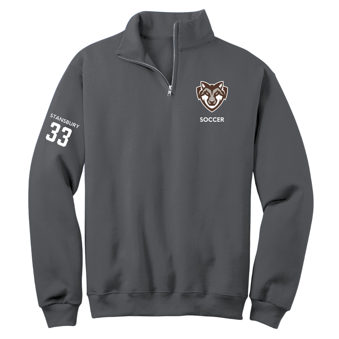 St. Bonaventure University Soccer (W) Dark Gray Quarter-Zip - #33 Kendall Stansbury
