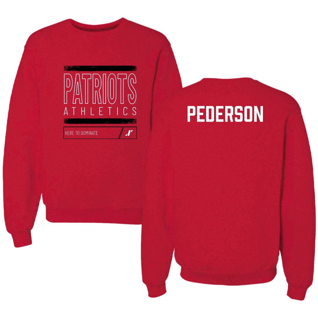 Dallas Baptist University TF and XC Red Dominate Crewneck - Maddox Pederson