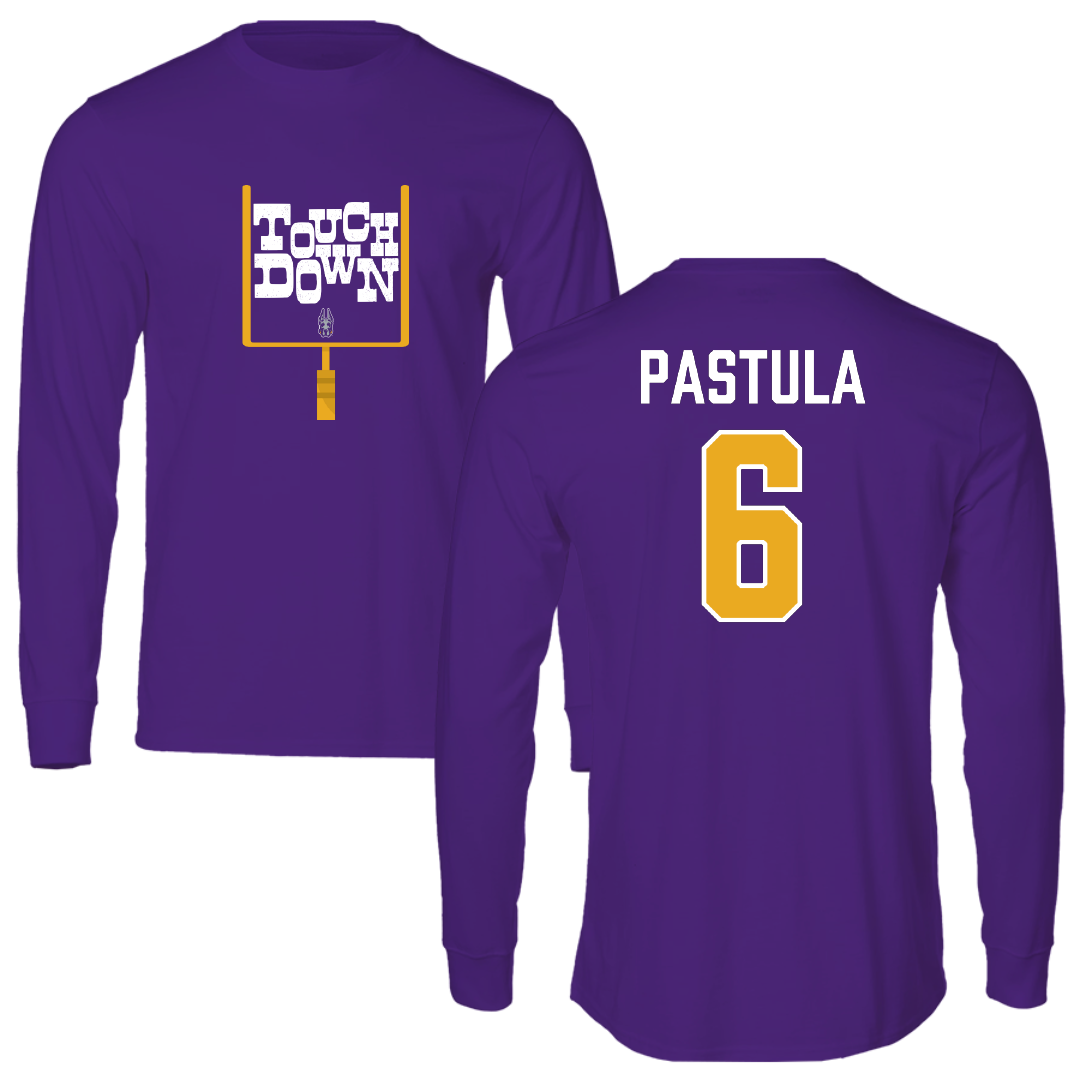University at Albany Football Purple Touchdown Performance Long Sleeve - #6 Tyler Pastula