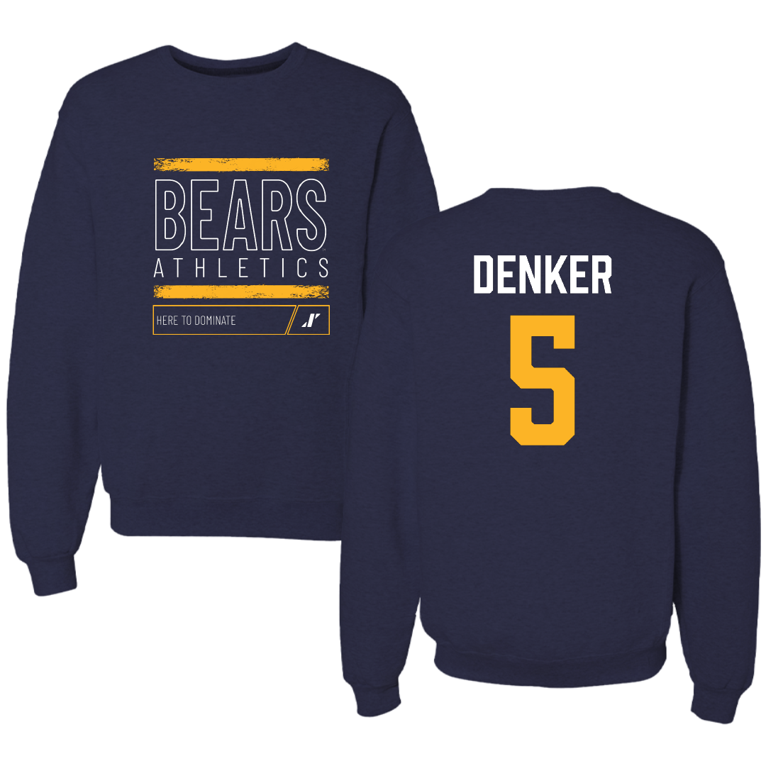 University of Northern Colorado Basketball Navy Dominate Crewneck - #5 Quinn Denker