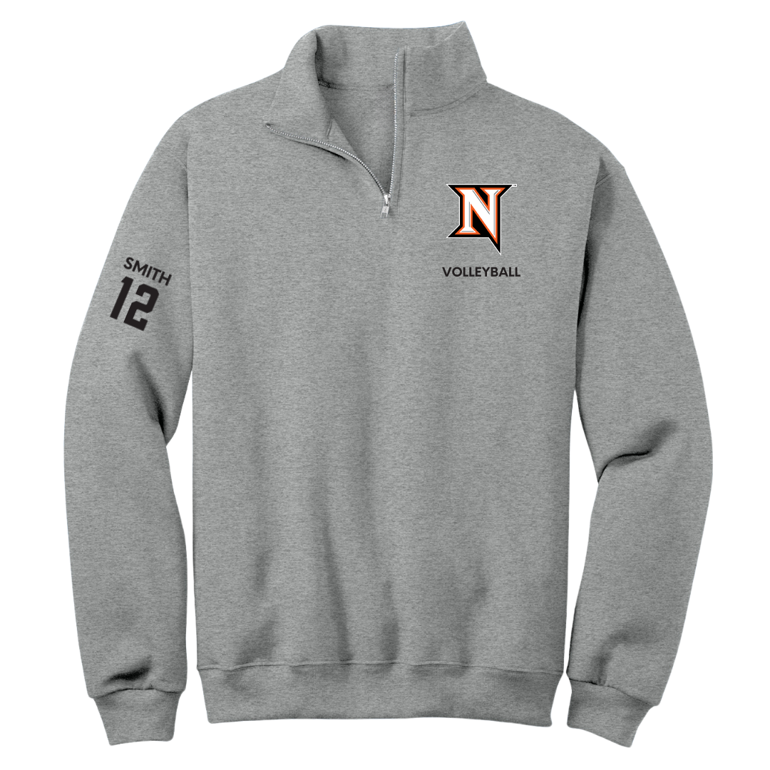 Northampton Community College Volleyball (M) Sport Gray Quarter-Zip - #12 Luke Smith