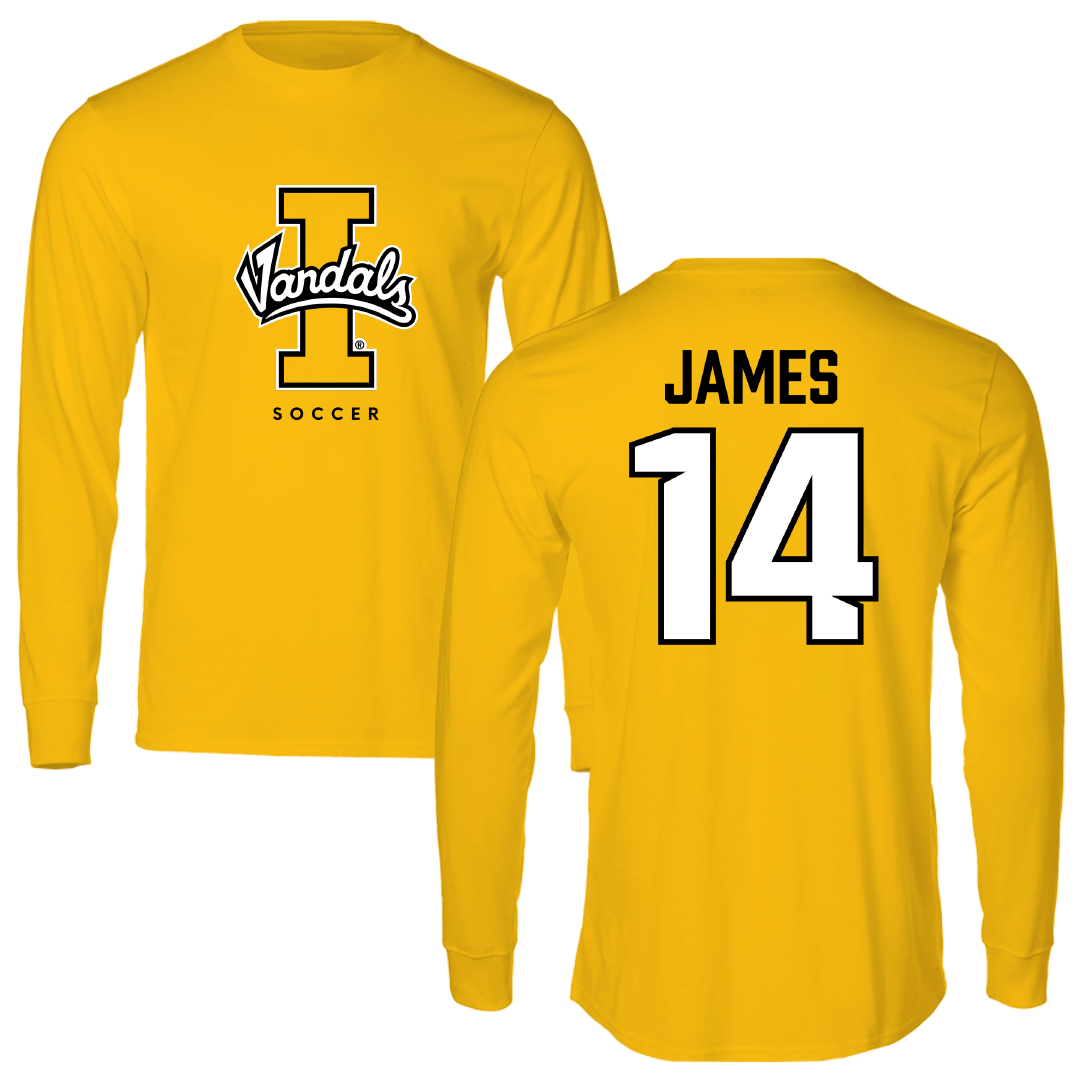 University of Idaho Soccer Gold Long Sleeve - #14 Emma James