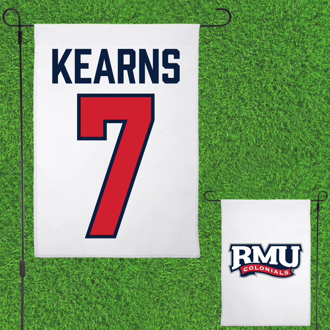 Robert Morris University Soccer White Garden Flag - #7 Malia Kearns