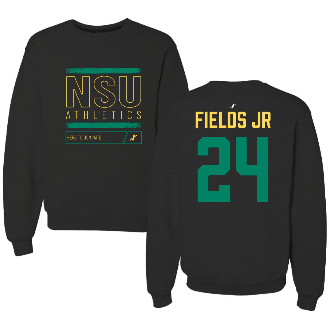 Norfolk State University Basketball Black Dominate Crewneck - #24 Chris Fields Jr
