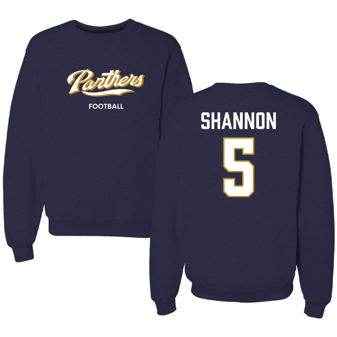 Florida International University Football Navy Panthers Crewneck - #5 Steven Shannon