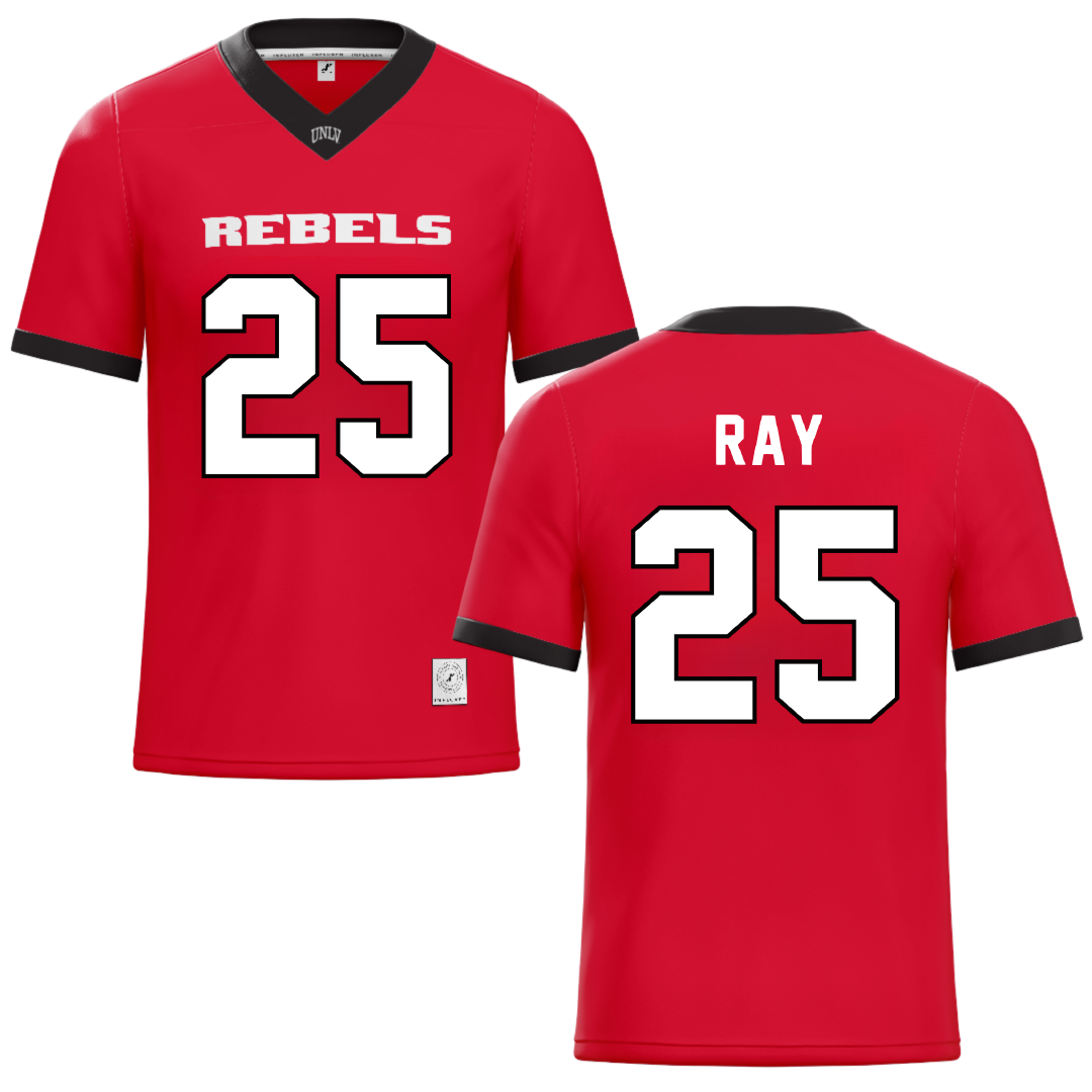 University of Nevada-Las Vegas Red Football Jersey - #25 Rogerick Ray