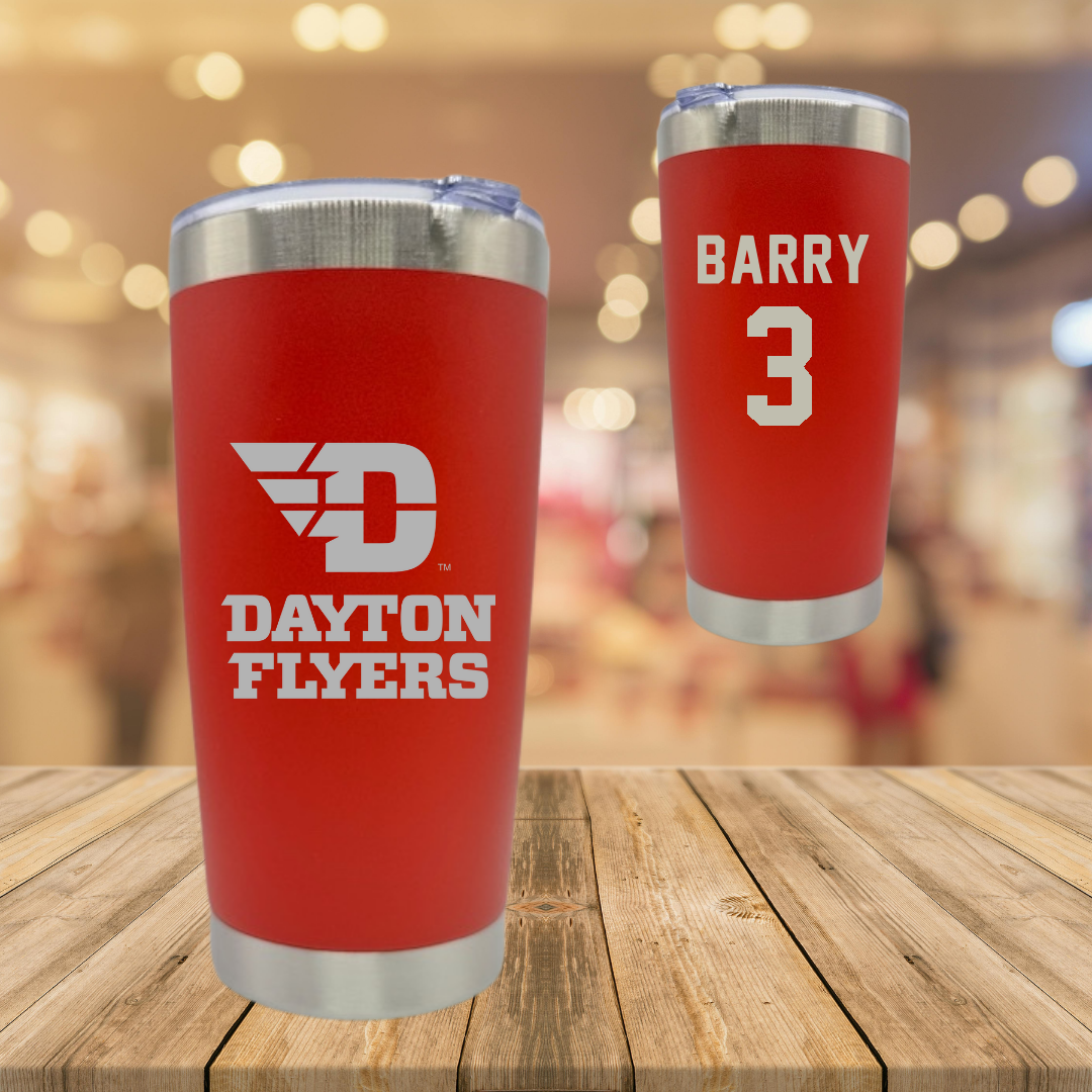 University of Dayton Volleyball Red Stainless Steel Tumbler - #3 Lily Barry