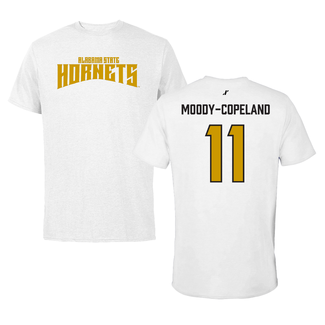 Alabama State University Football White Classic Performance Tee - #11 Aydden Moody-copeland