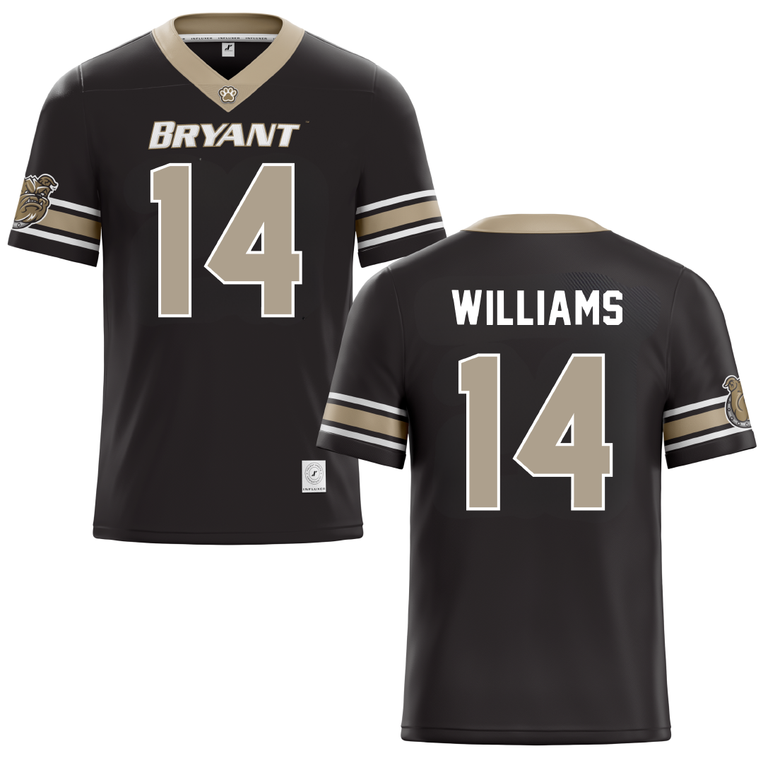 Bryant University Black Football Jersey - #14 Ryan Williams