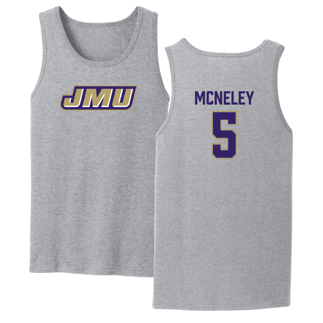 James Madison University Volleyball Sport Gray Tank Top - #5 Julia McNeley