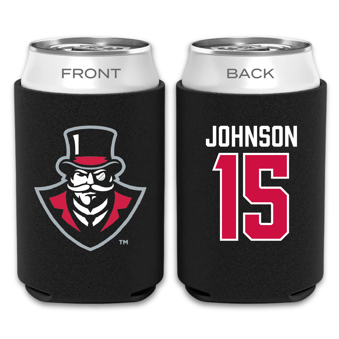 Austin Peay State University Football Black Can Cooler - #15 Jake Johnson