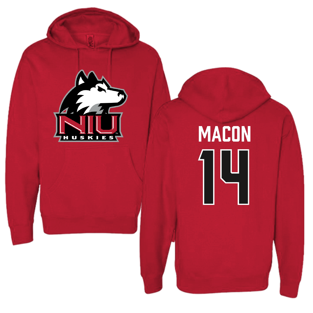 Northern Illinois University Football Red Hoodie - #14 Jalen Macon