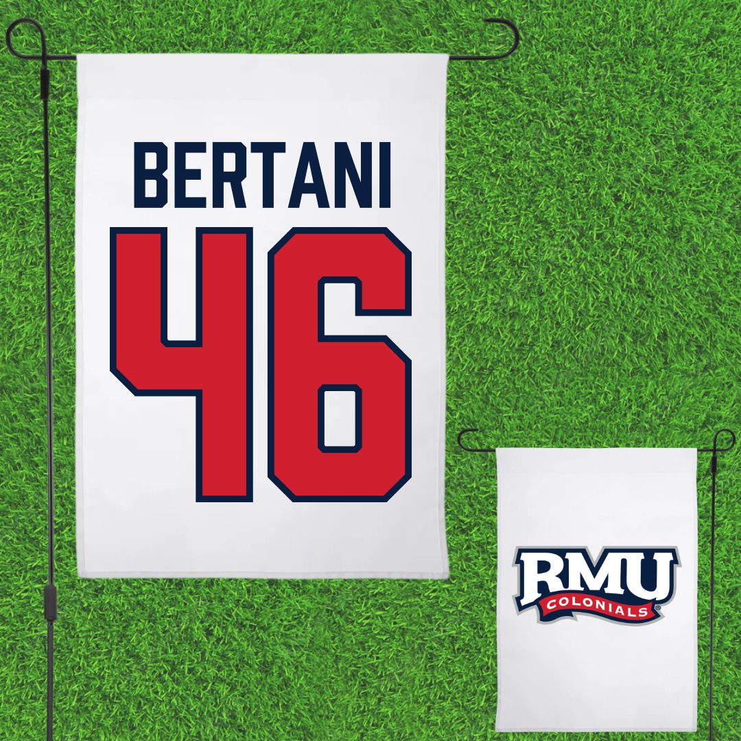 Robert Morris University Softball White Garden Flag - #46 Bailee Bertani