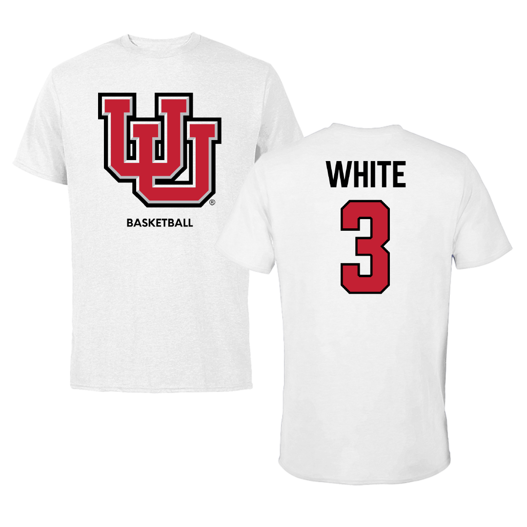 University of Utah Basketball (W) White Tee - #3 Lani White