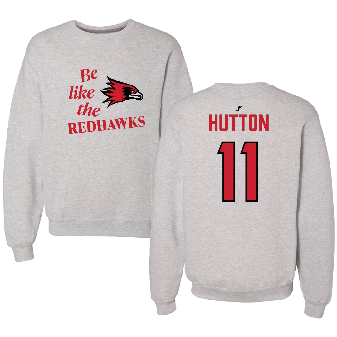 Southeast Missouri State University Softball Light Gray Be Like Us Crewneck - #11 Kamden Hutton
