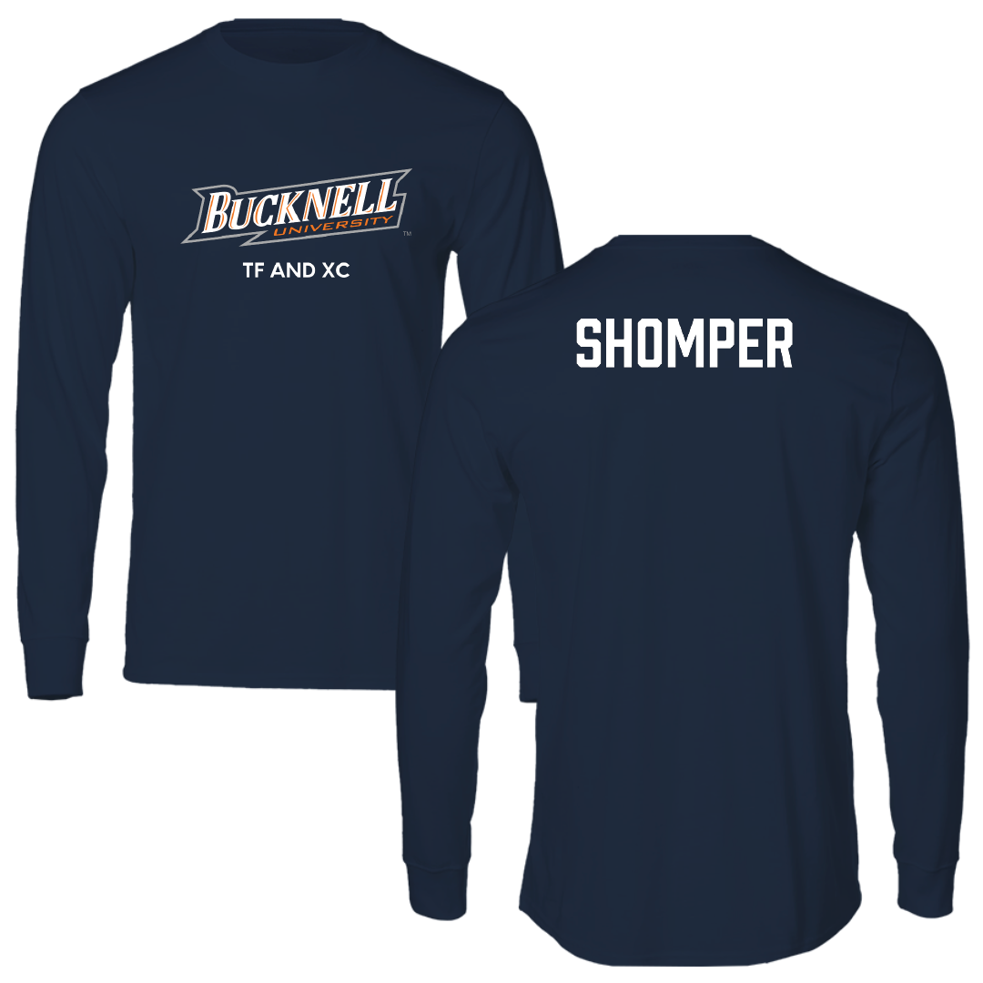 Bucknell University TF and XC Navy Performance Long Sleeve - Wade Shomper