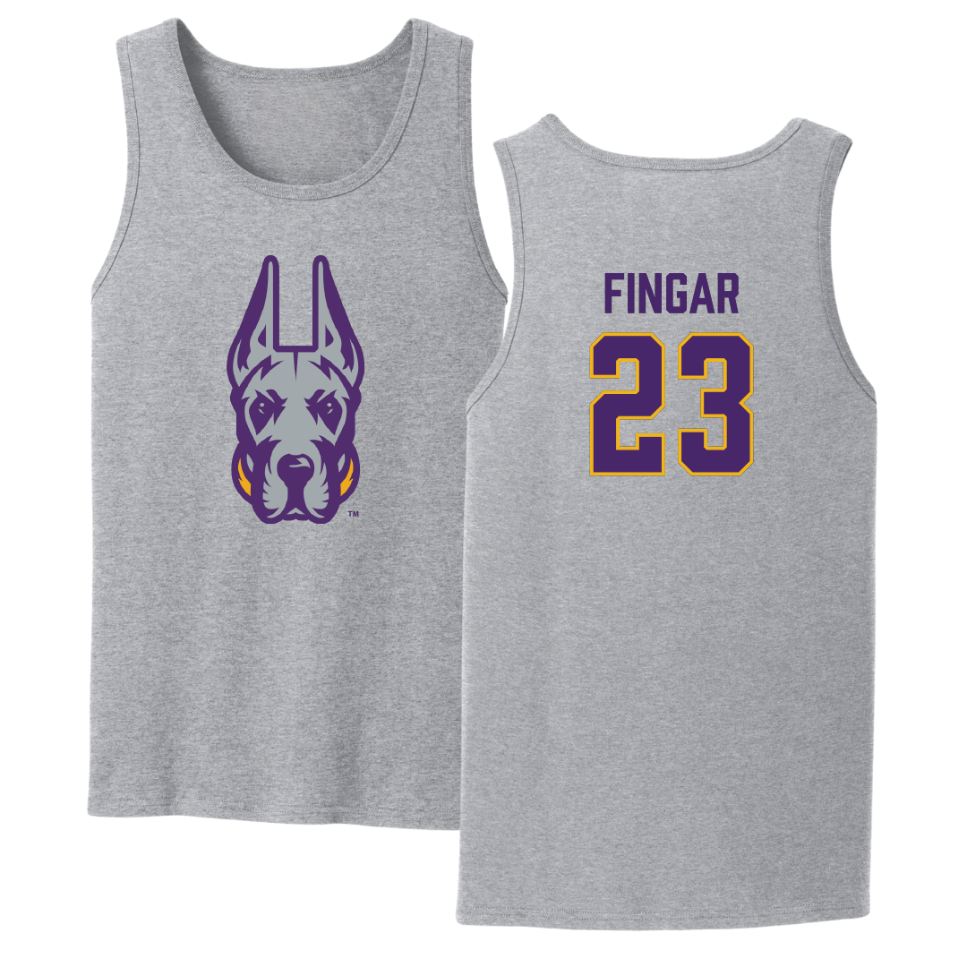 University at Albany Lacrosse Sport Gray Tank Top - #23 Conner Fingar