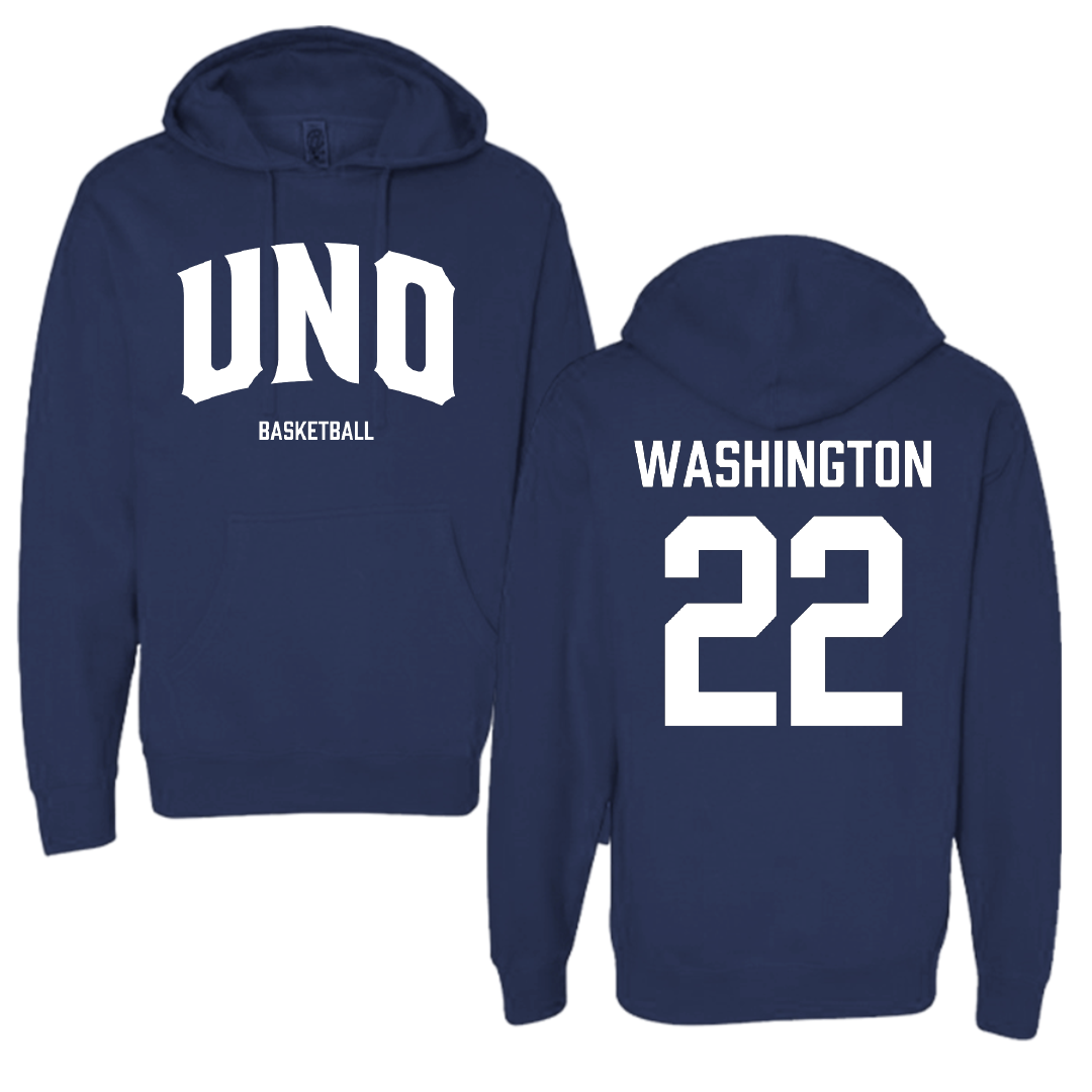 University of New Orleans Basketball (M) Navy Hoodie - #22 Darrius Washington