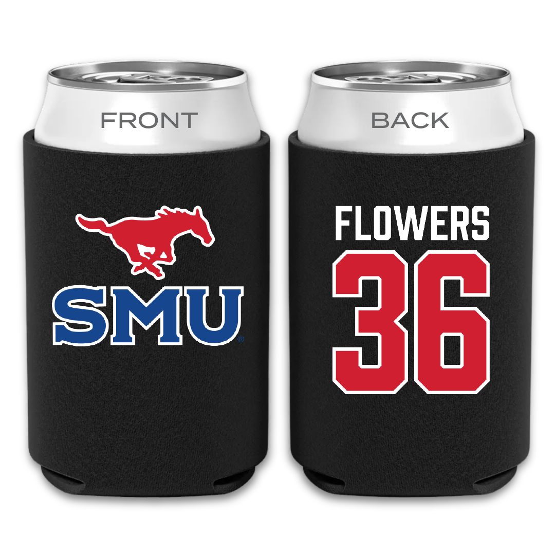 Southern Methodist University Football Black Can Cooler - #36 Braeden Flowers