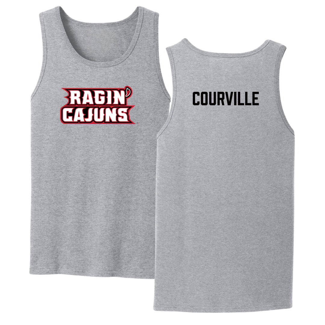 University of Louisiana at Lafayette TF and XC Sport Gray Tank Top - Juliana Courville