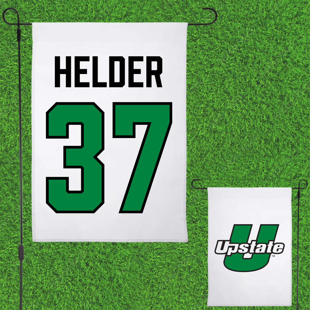 University of South Carolina-Upstate Baseball White Garden Flag - #37 Gabe Helder