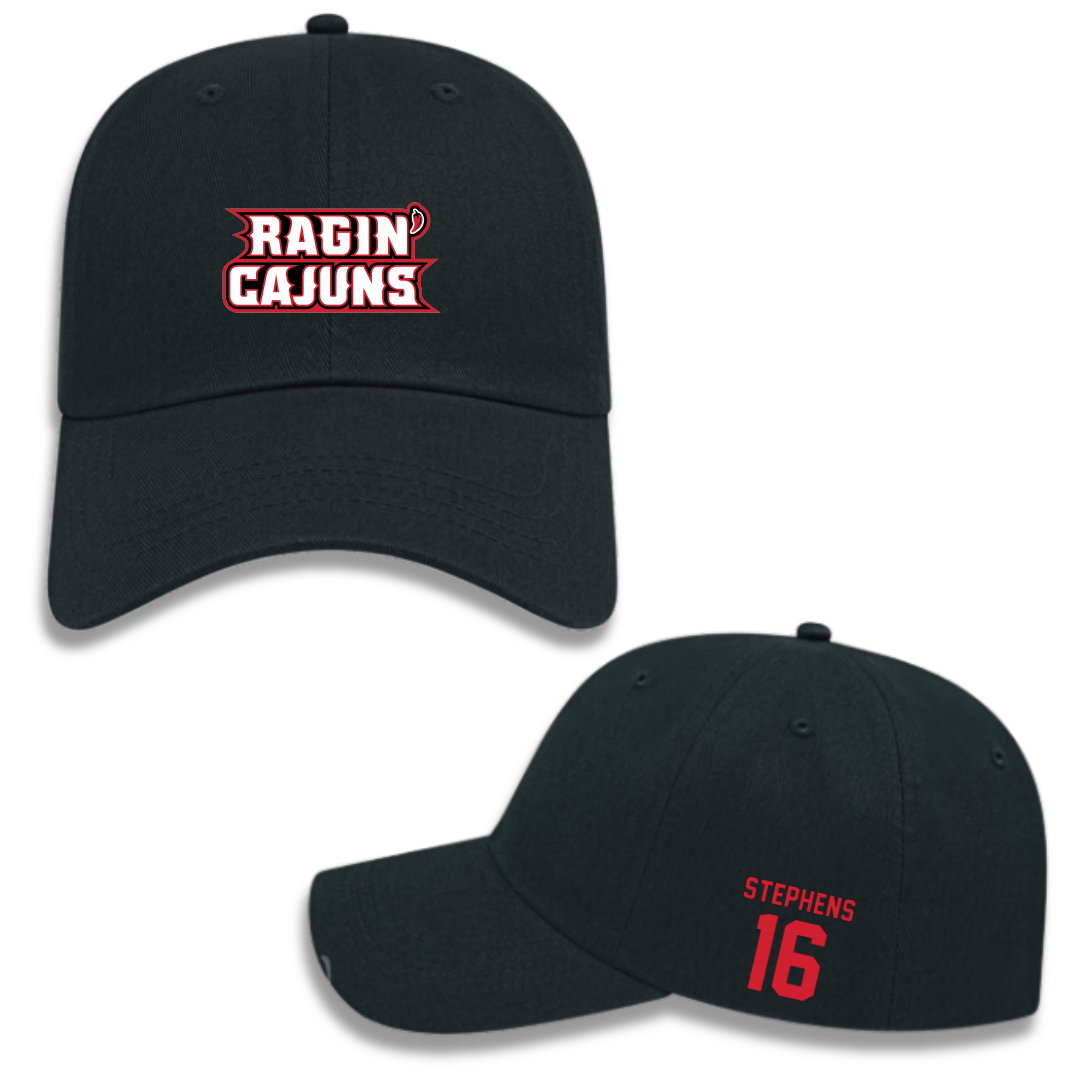 University of Louisiana at Lafayette Soccer (W) Black Hat - #16 Sisley Stephens