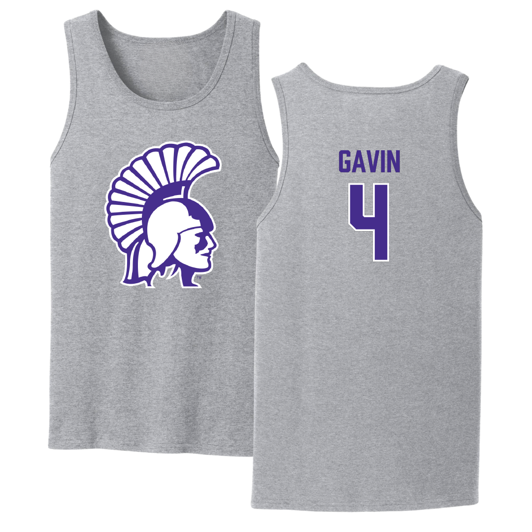 Winona State University Football Sport Gray Tank Top - #4 Ty Gavin