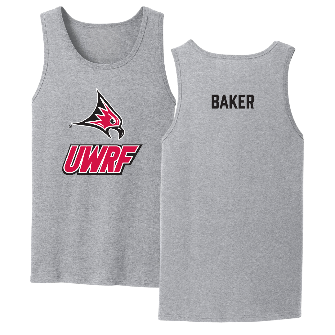 University of Wisconsin-River Falls Tennis Sport Gray Tank Top - Sarah Baker